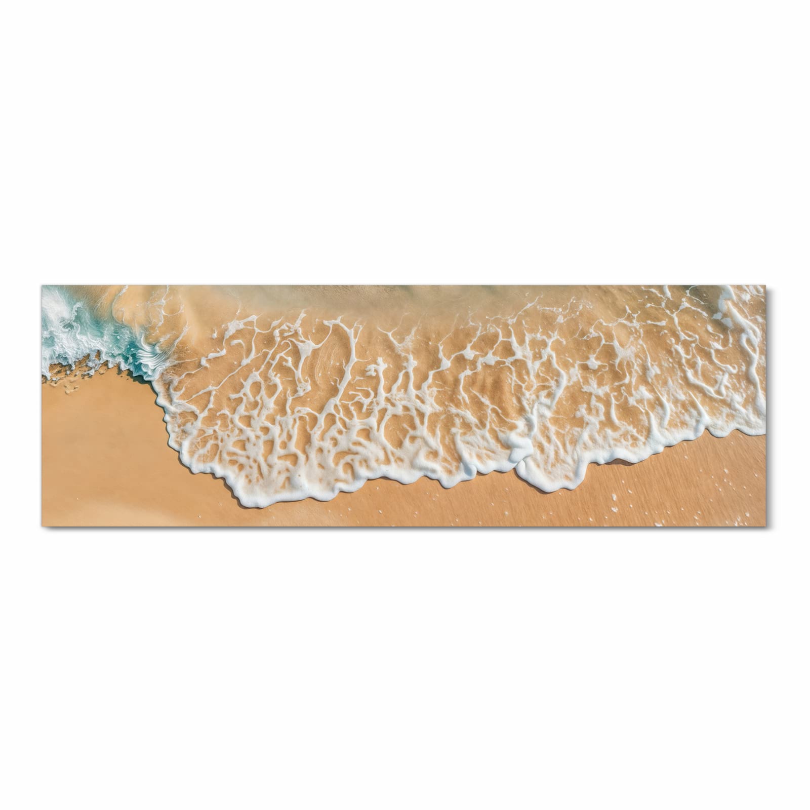 Farbbeständiger Küchenteppich mit Motiv Ozeanwellenstrand in Frontansicht