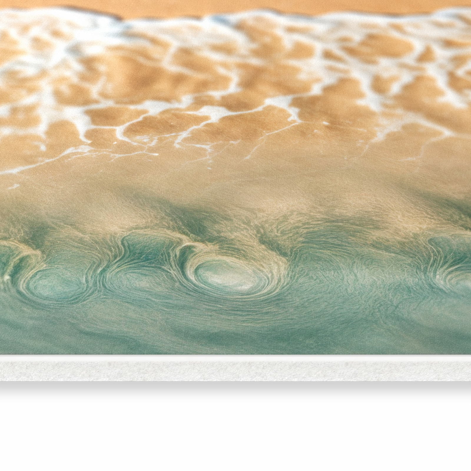 Geräuschdämpfender Teppichläufer mit Motiv Ozeanwellenstrand in seitlicher Ansicht