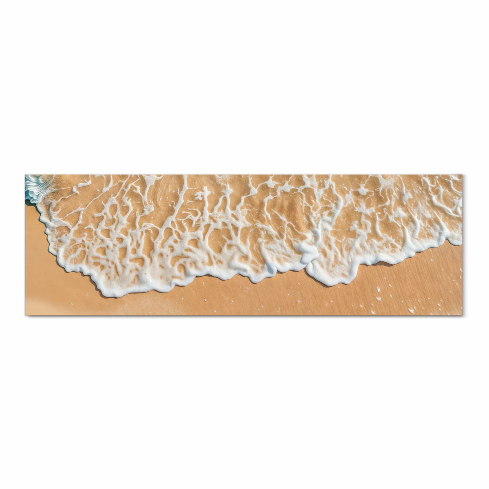 Abriebfester Küchenteppich mit Motiv Ozeanwellenstrand in der Küche - Frontansicht