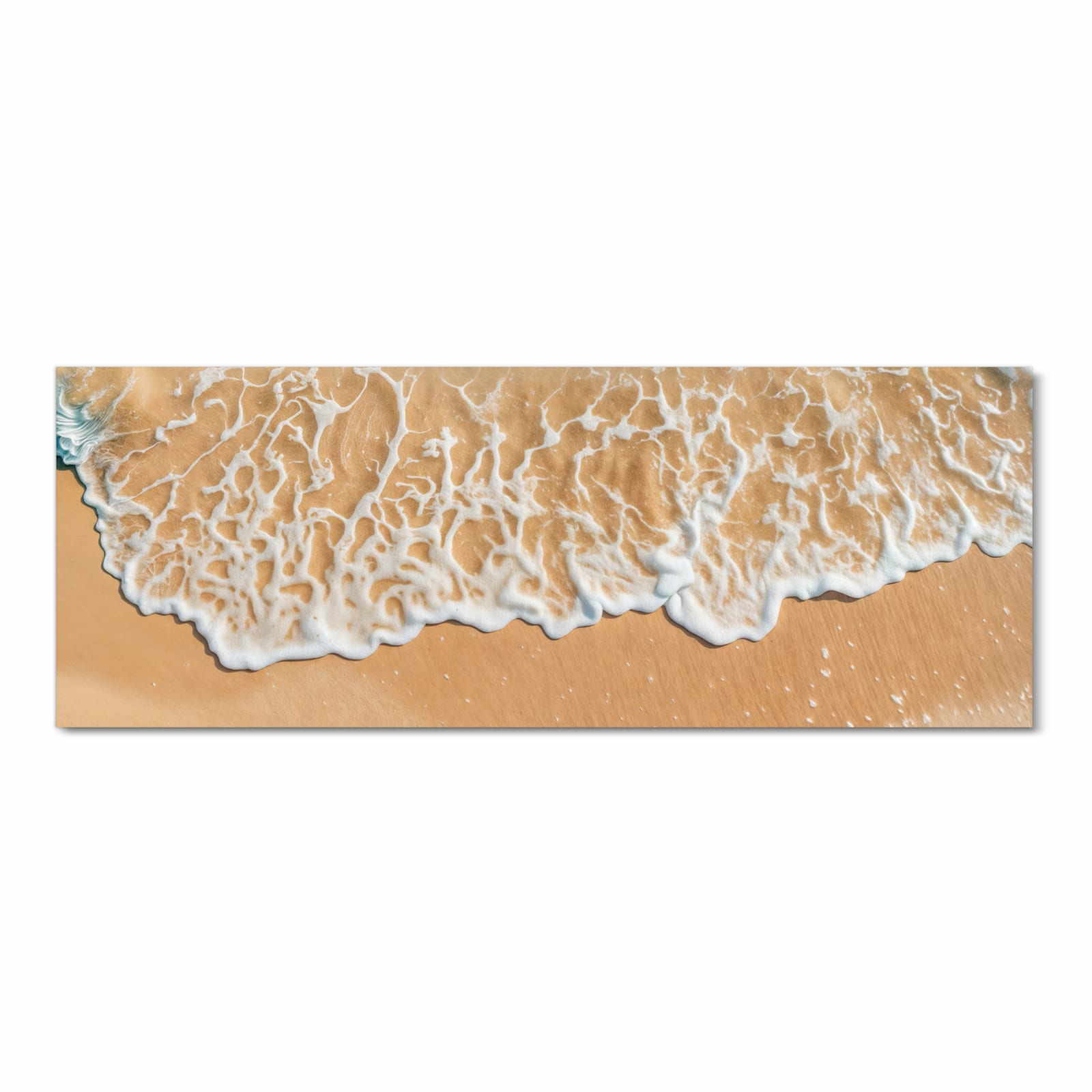 Wasserabweisender Küchenläufer mit Motiv Ozeanwellenstrand in Frontansicht