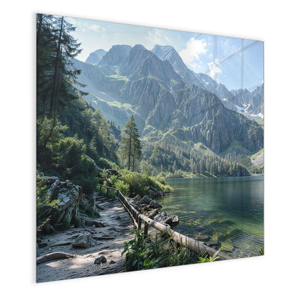 Magnettafel mit dem Motiv Grüner Bergsee