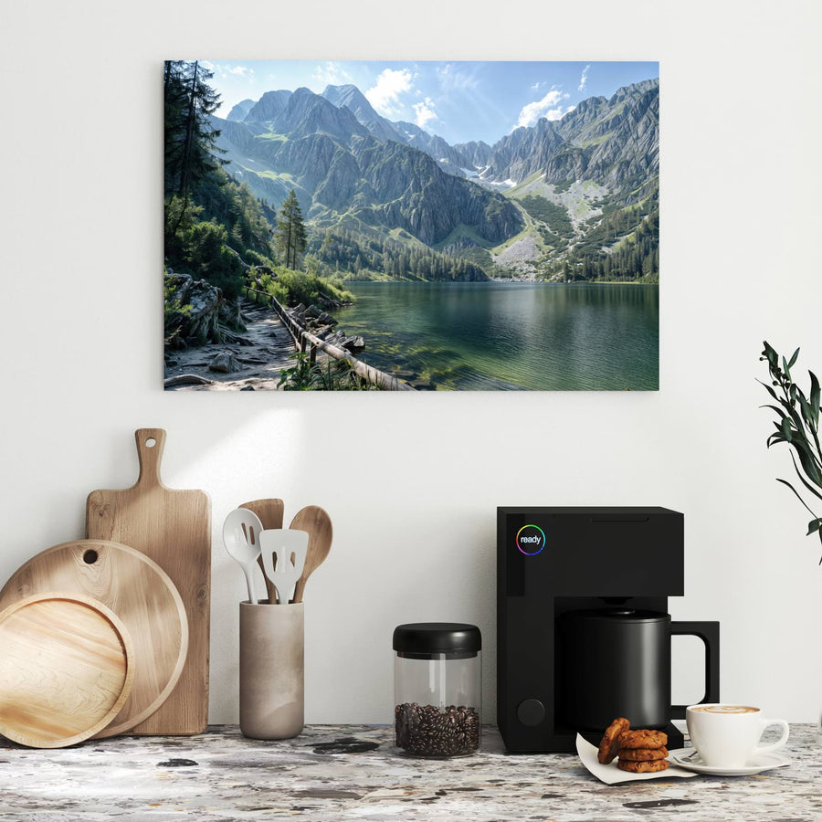 Maße Metall Magnettafel - Grüner Bergsee