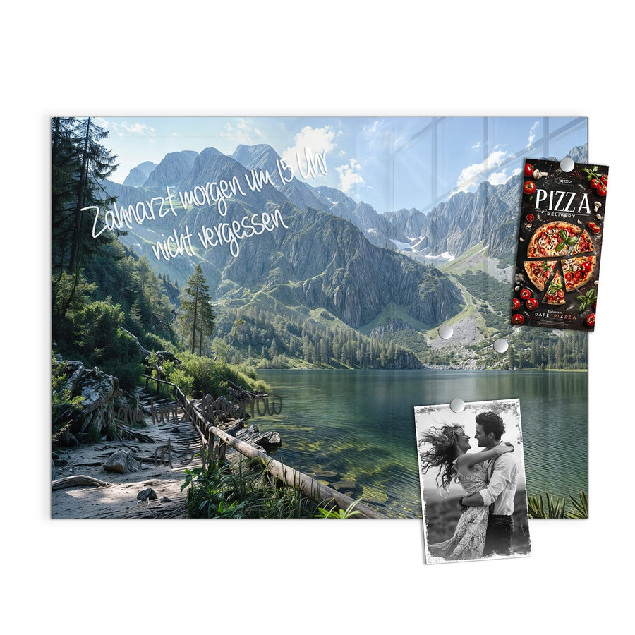 Maße Magnettafel - Grüner Bergsee