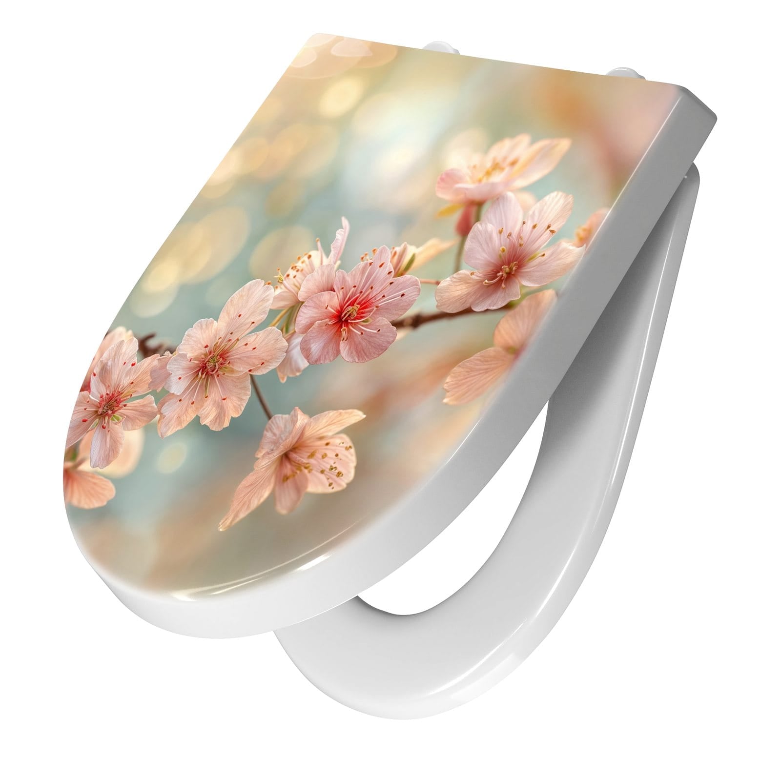 WC-Sitz mit Absenkautomatik Kirschblütenzauber