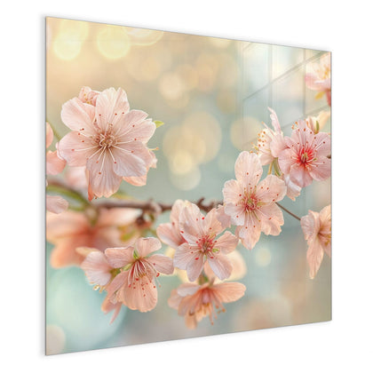 Magnettafel mit dem Motiv Kirschzweig in Blüte
