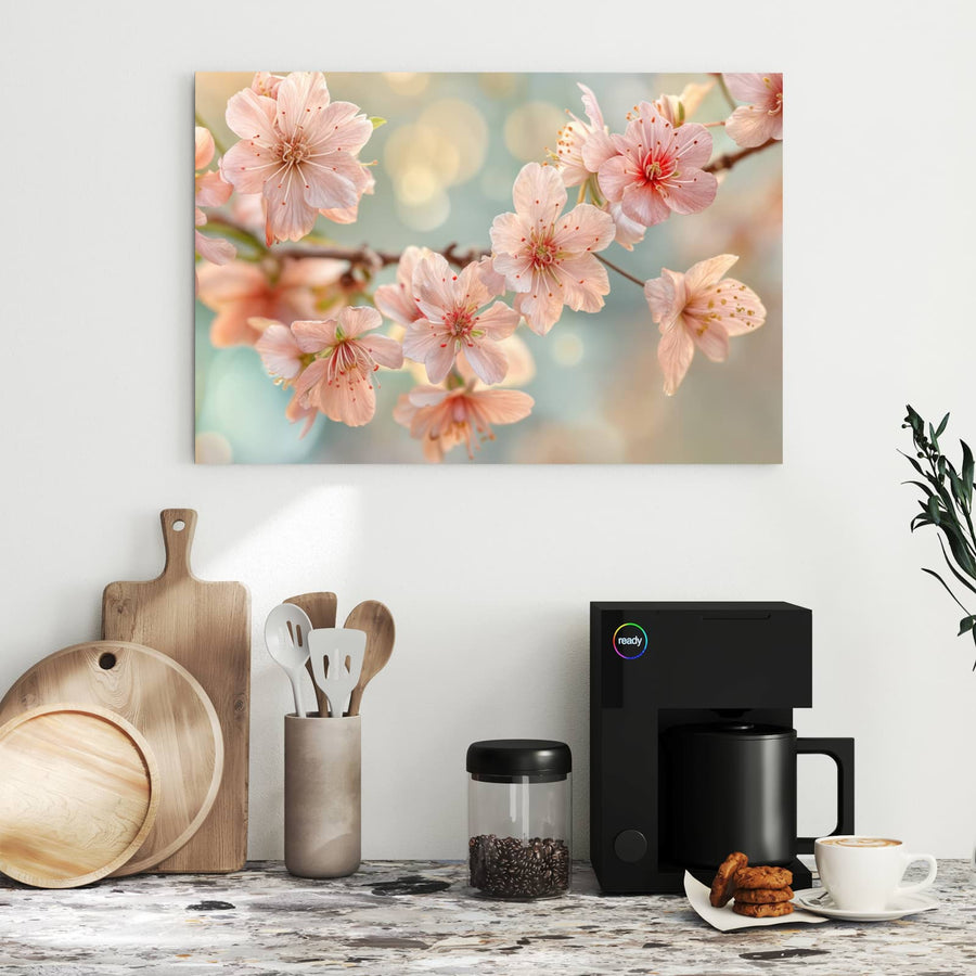 Maße Metall Magnettafel - Kirschzweig in Blüte