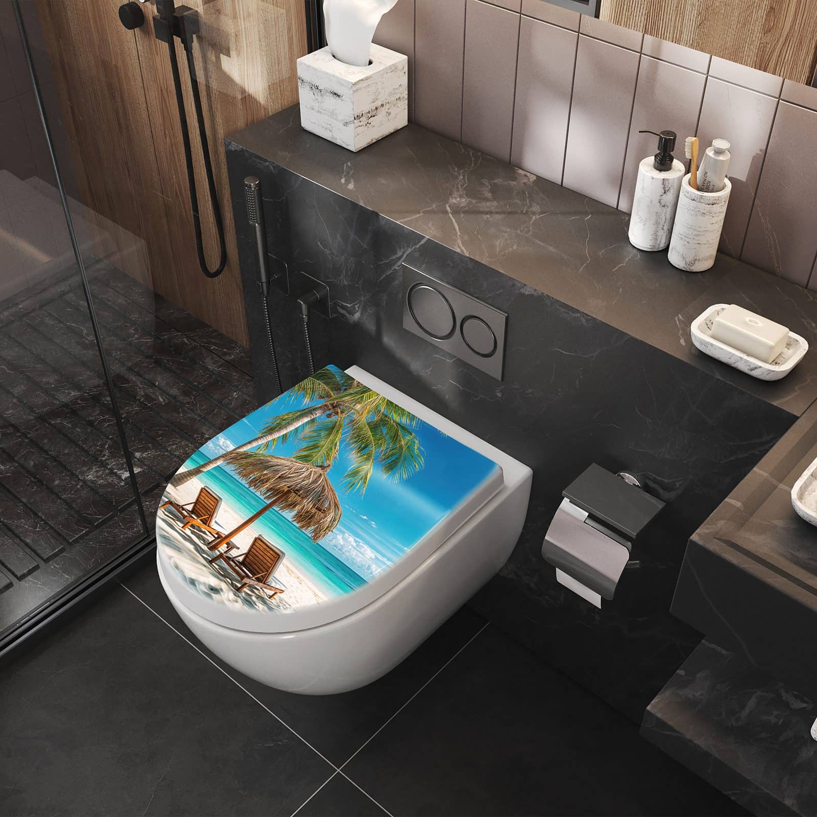 WC-Sitz mit Absenkautomatik Strandparadies