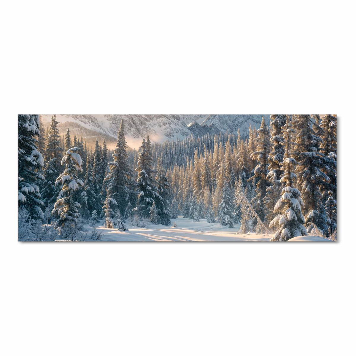 Feuchtigkeitsresistenter Läufer für Eingangsbereich mit Motiv Winterlandschaft in Frontansicht