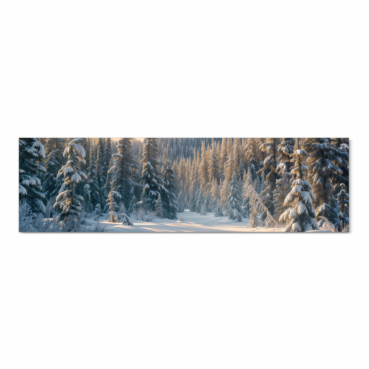 Zeitsparender rutschfester Küchenteppich mit Motiv Winterlandschaft in Frontansicht