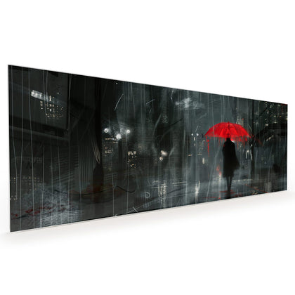 Küchenrückwand mit dem Motiv Roter Schirm bei Nacht