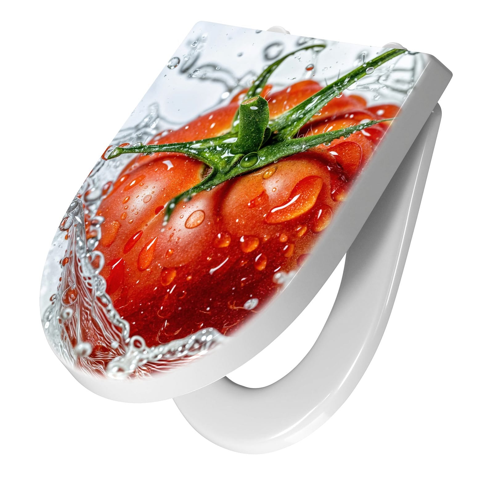 WC-Sitz mit Absenkautomatik Tomate im Wasser