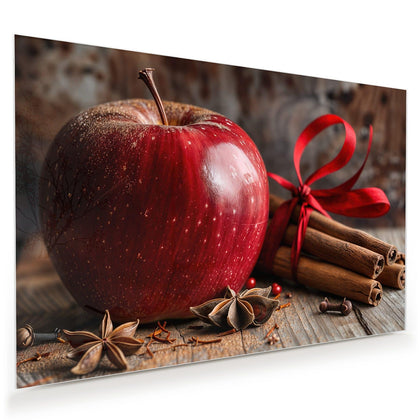 Wandbild mit dem Motiv Zimt und Apfel