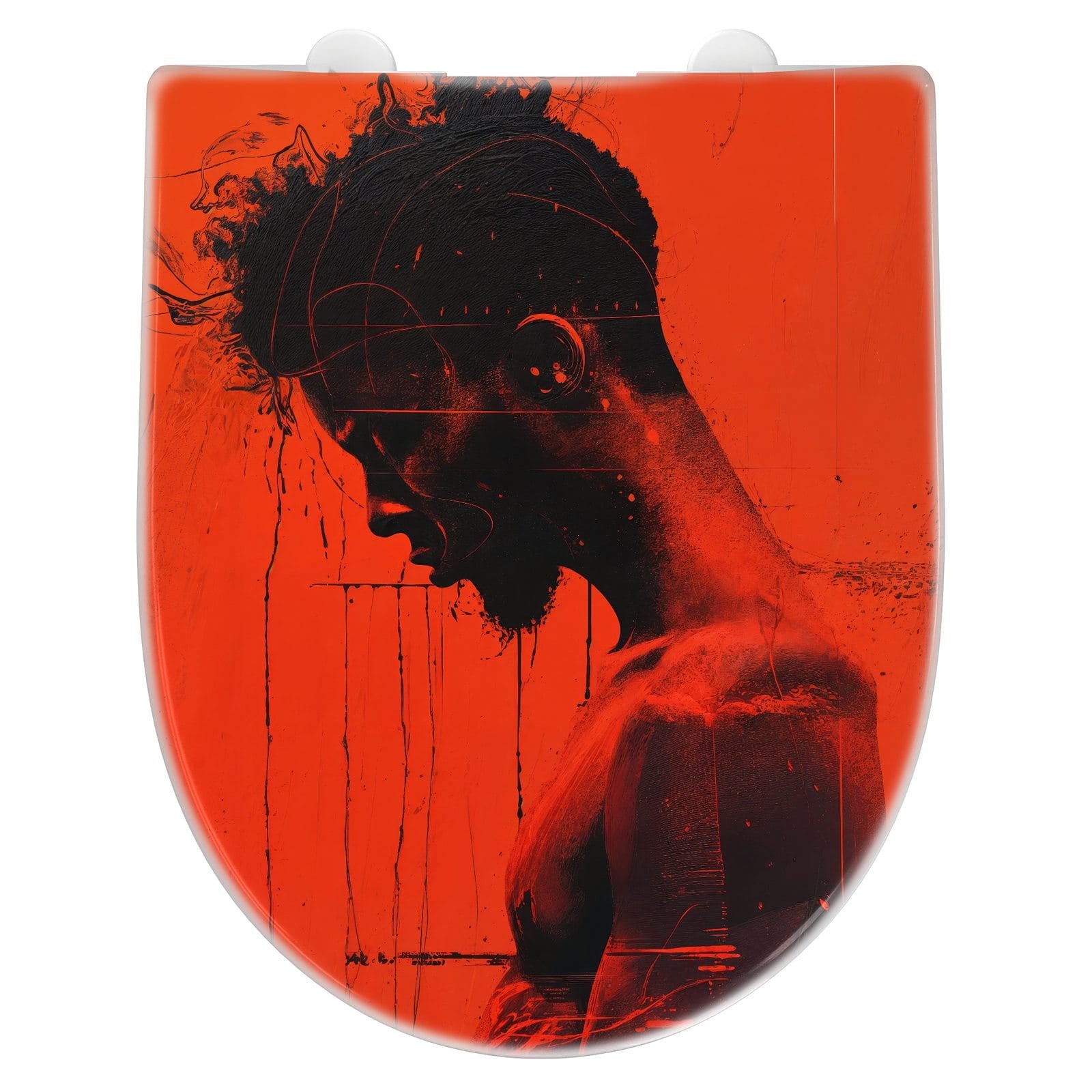 WC-Sitz mit Absenkautomatik Dunkelrotes Profil