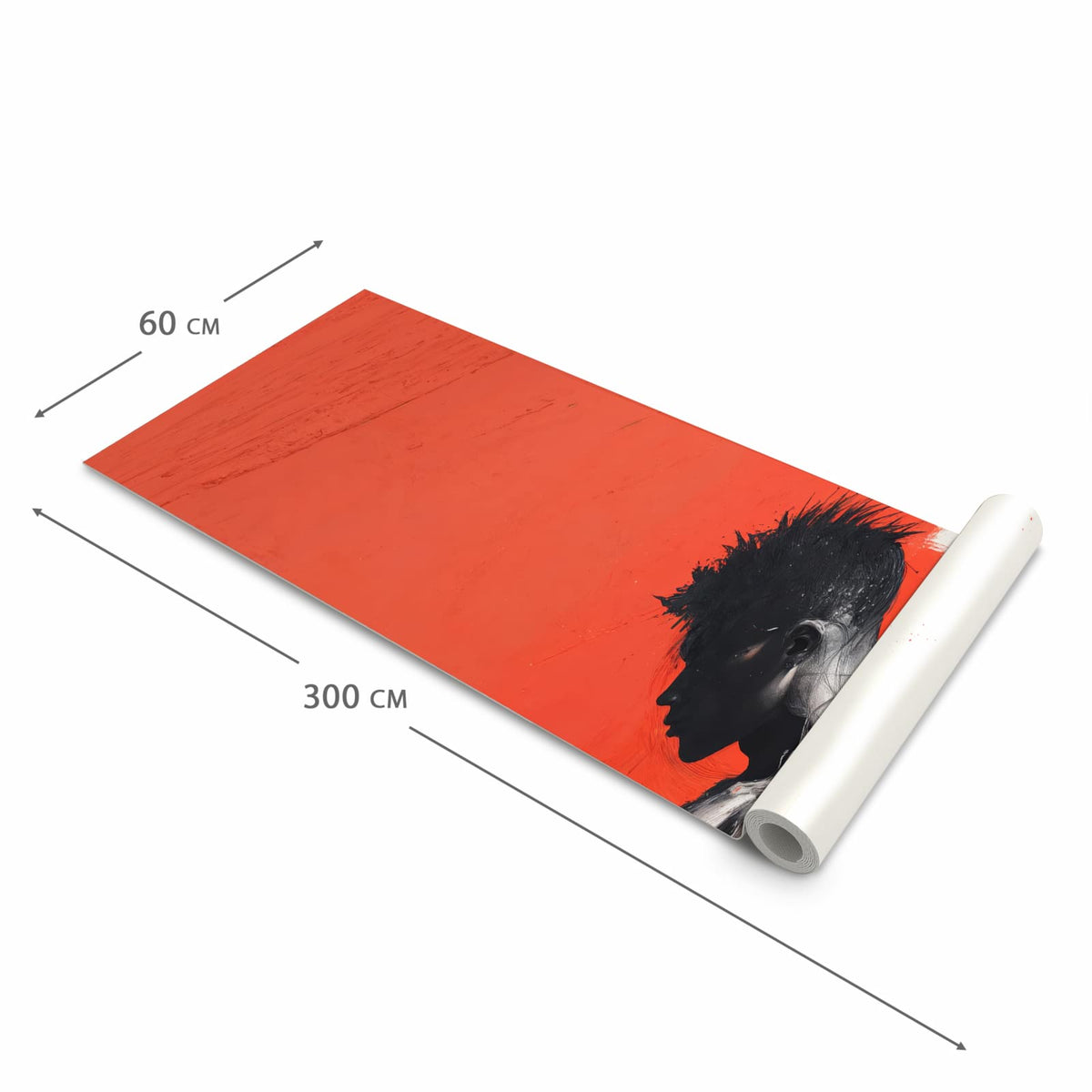 Feuchtigkeitsresistenter Küchenläufer mit Motiv Nachdenklicher Mann in der Größe 60x180 cm