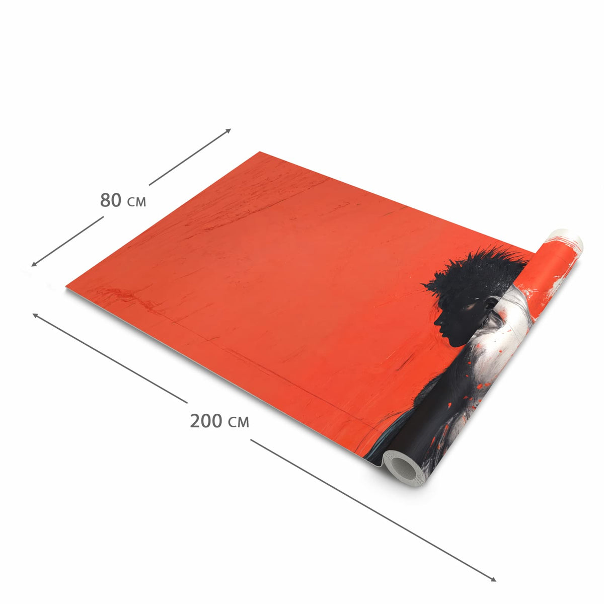 Abwaschbarer Küchenläufer mit Motiv Nachdenklicher Mann in der Grösse 60x180 cm für Ordnung