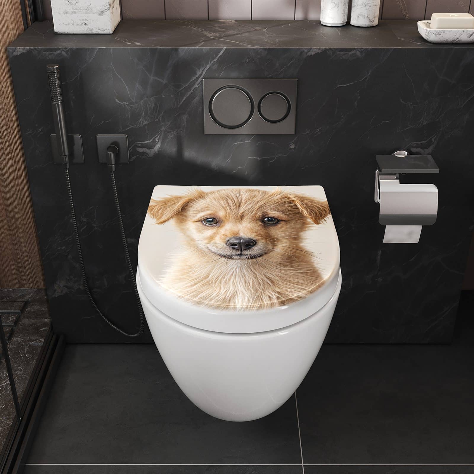 WC-Sitz mit Absenkautomatik Welpenbilde