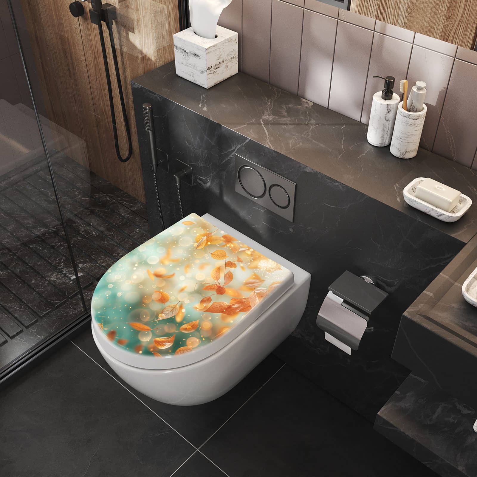 WC-Sitz mit Absenkautomatik Herbstblätter Traum