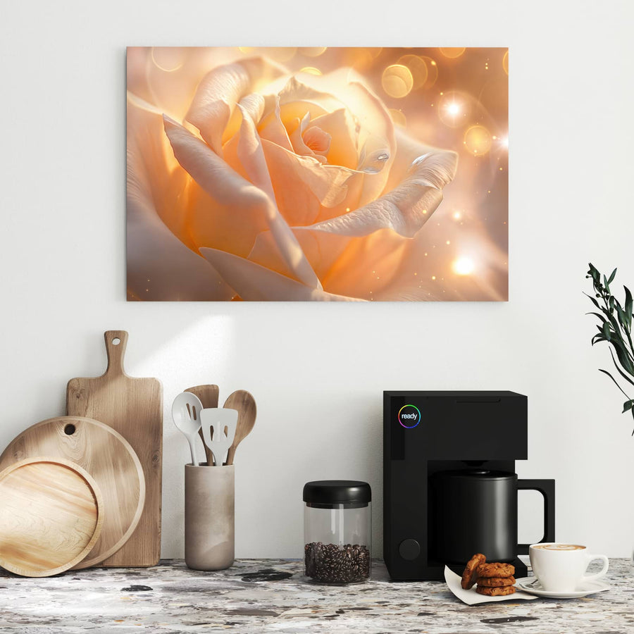 Maße Metall Magnettafel - Apricotfarbene Rose