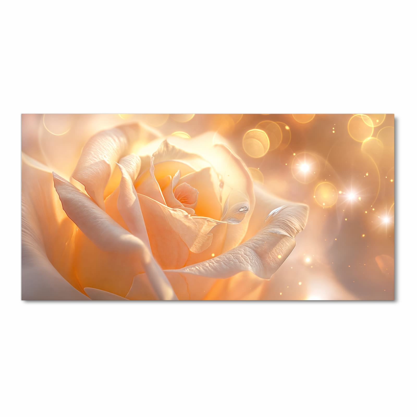 Bodenschonender Küchenteppich mit Motiv Leuchtende Blüte in Frontansicht