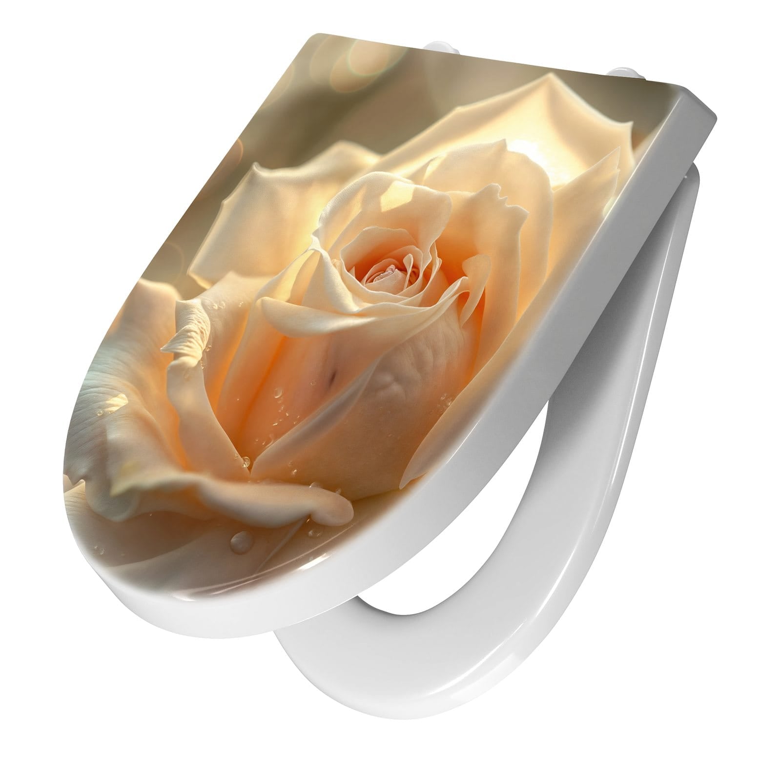 WC-Sitz mit Absenkautomatik Elegante Rose