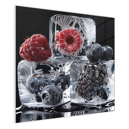 Magnettafel mit dem Motiv Beeren auf Schwarz