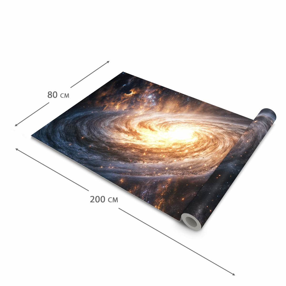 Hygienischer Küchenteppich mit Motiv Galaxie Nachthimmel in der Grösse 90x180 cm