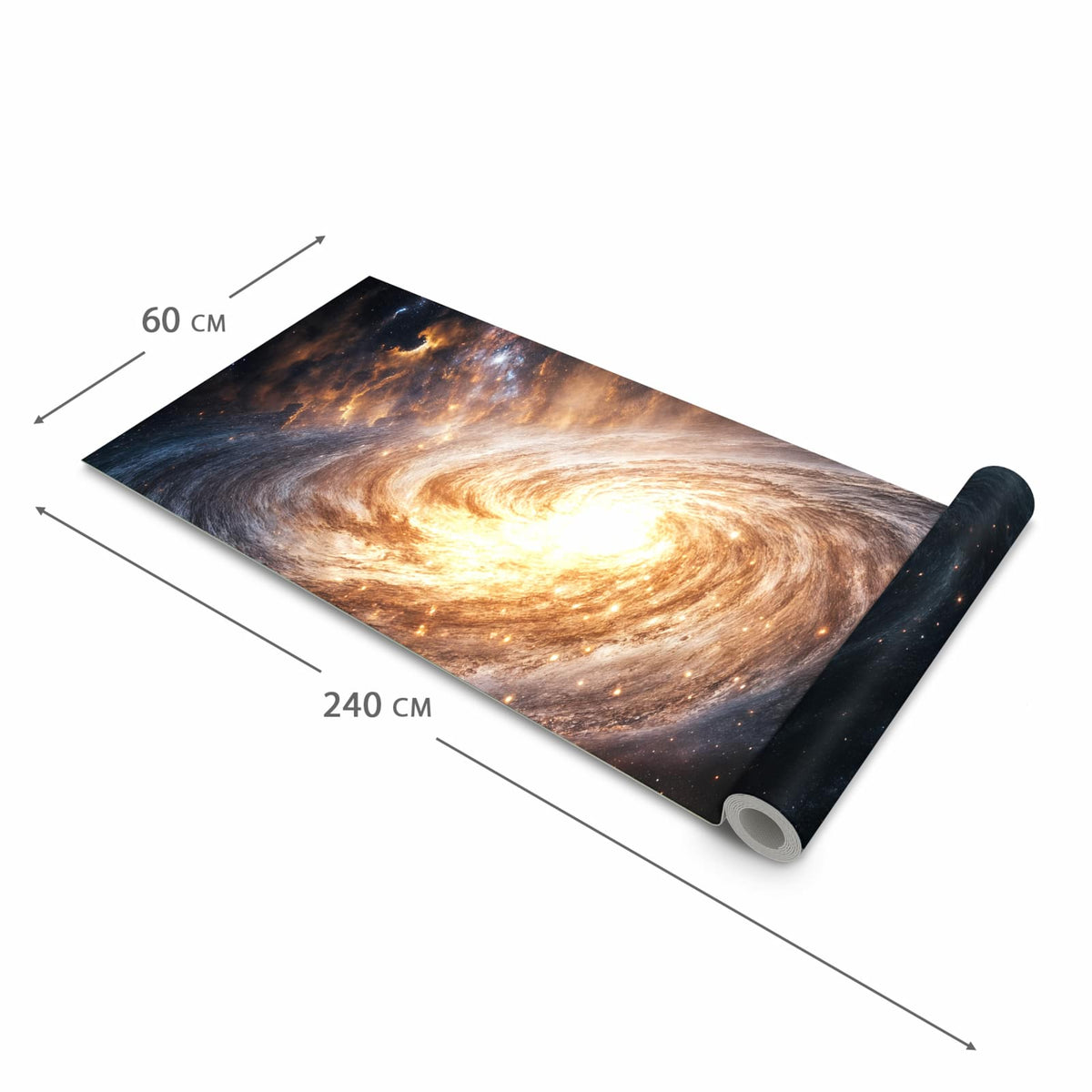 Komfortabler moderner Küchenläufer mit Motiv Galaxie Nachthimmel in der Grösse 90x180 cm