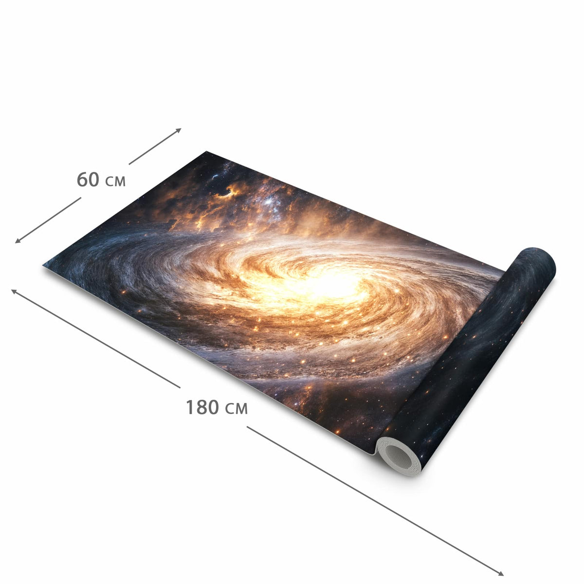 Pflegeleichter Küchenläufer mit Motiv Galaxie Nachthimmel in der Grösse 90x180 cm zum Waschen