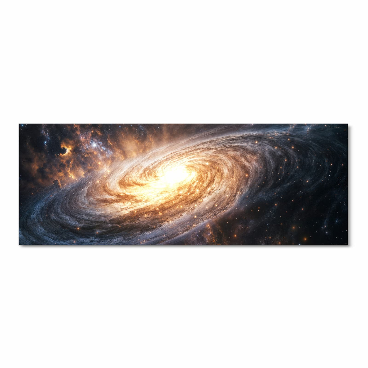 Geräuschdämpfender Küchenteppich mit Motiv Galaxie Nachthimmel in Frontansicht