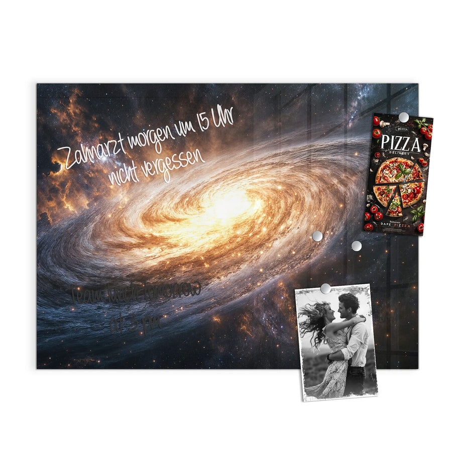 Maße Magnettafel - Goldene Spiralgalaxie