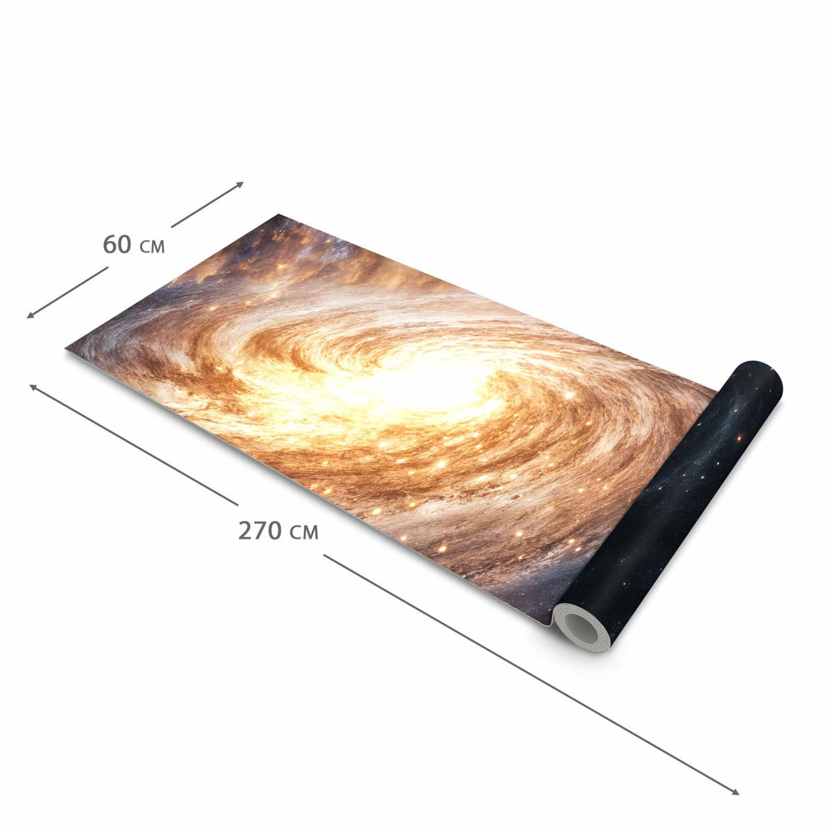 Rutschfester abwaschbarer Küchenläufer mit Motiv Galaxie Nachthimmel in der Größe 90x180 cm