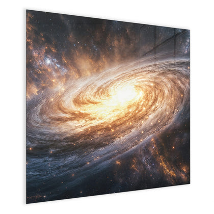 Magnettafel mit dem Motiv Goldene Spiralgalaxie