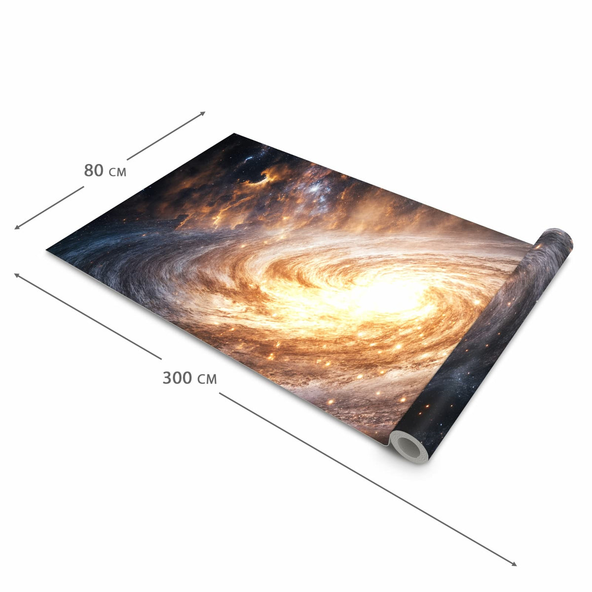 Langlebiger Teppich für die Küche mit Motiv Galaxie Nachthimmel in der Grösse 90x180 cm