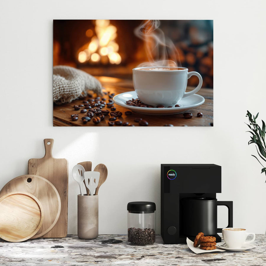 Maße Metall Magnettafel - Kaffee am Kaminfeuer