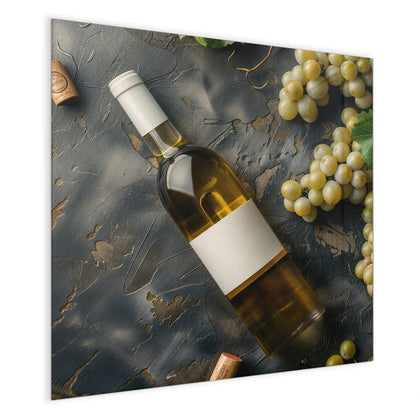 Magnettafel mit dem Motiv Weißwein mit Trauben