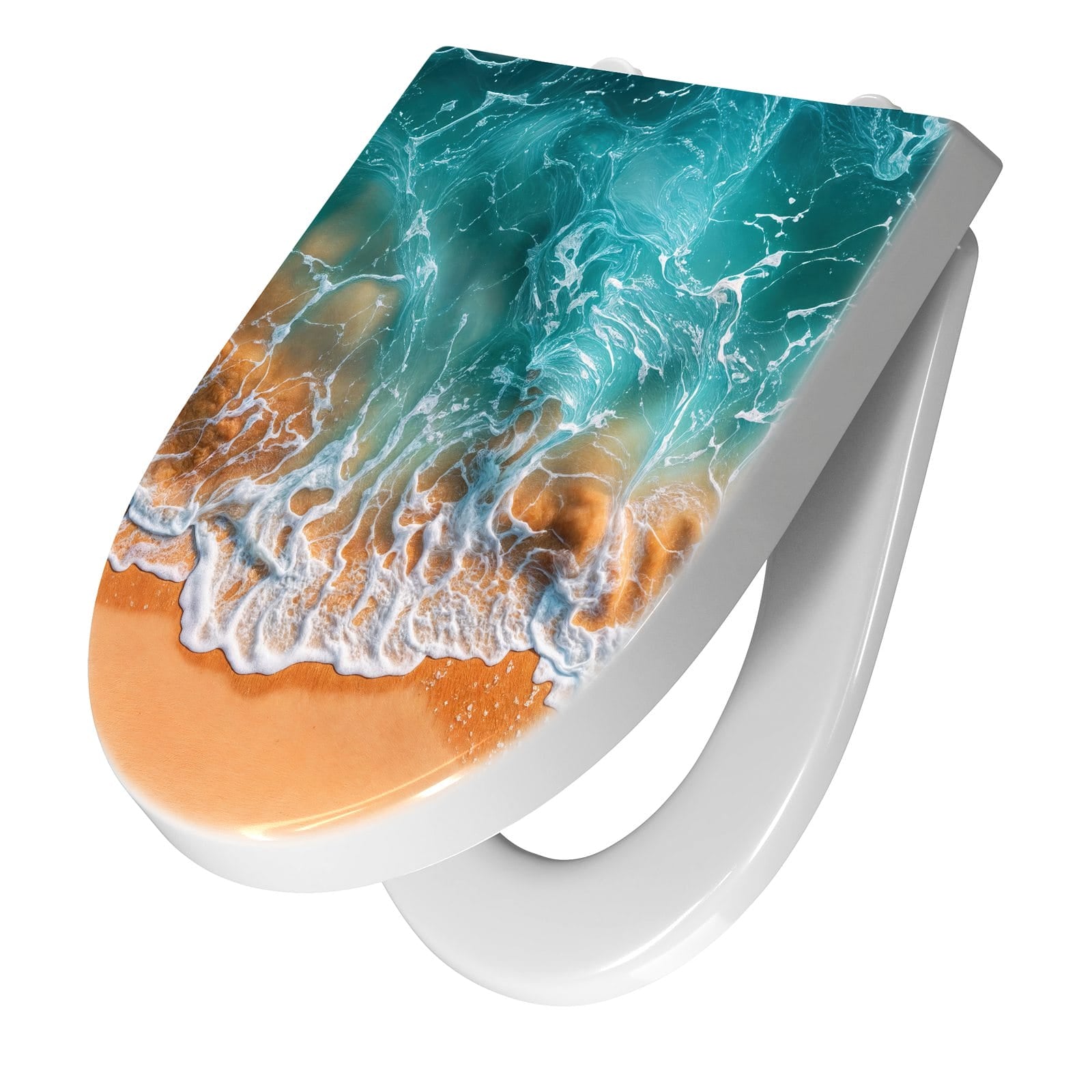 WC-Sitz mit Absenkautomatik Sanfte Meereswellen