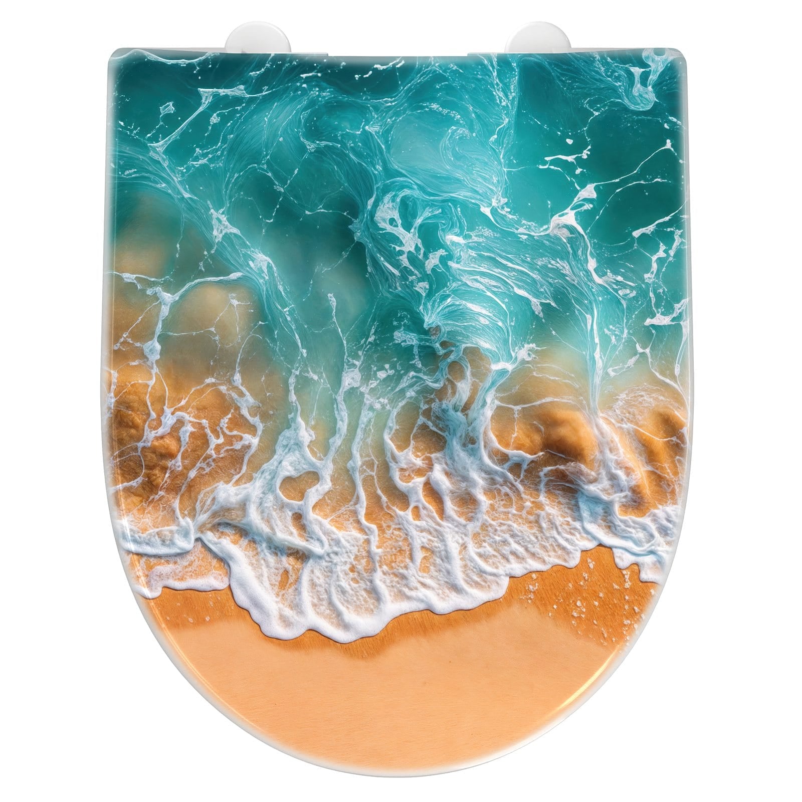 WC-Sitz mit Absenkautomatik Sanfte Meereswellen