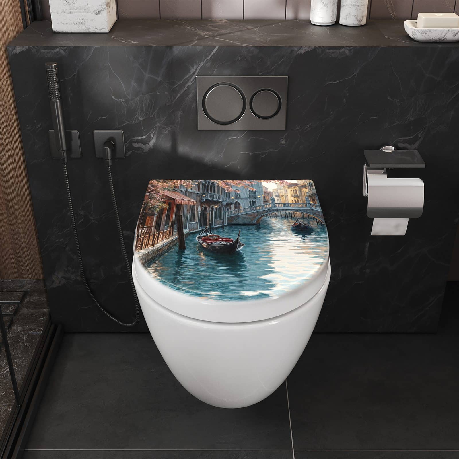 WC-Sitz mit Absenkautomatik Sonnenuntergang Venedig