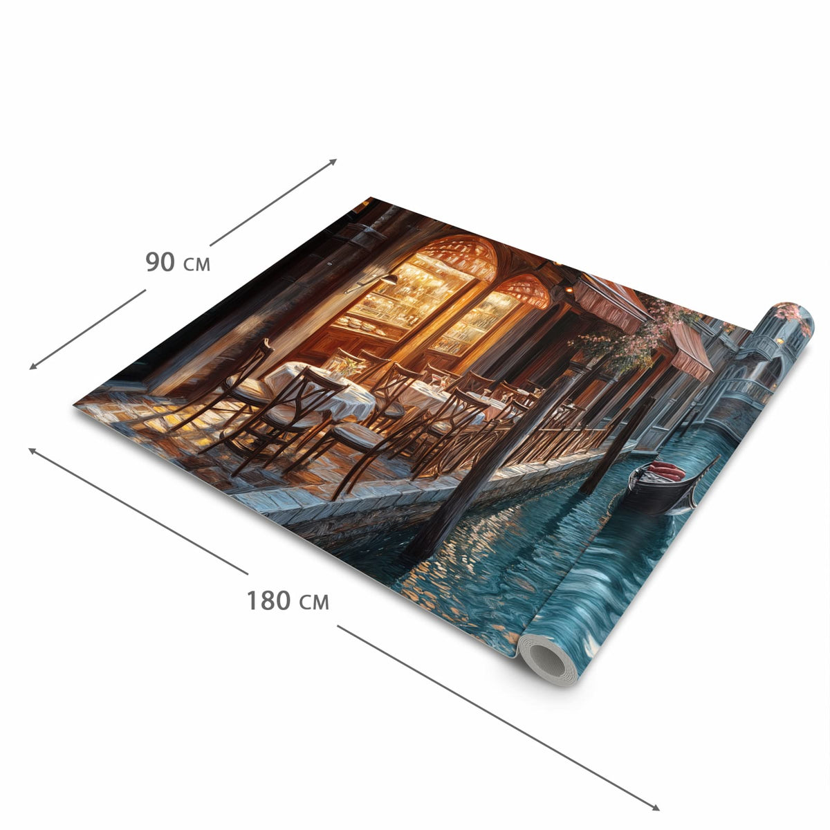 Waschbarer Küchenläufer mit Motiv Sonnenuntergang Venedig in der Grösse 80x200 cm für angenehme Haptik
