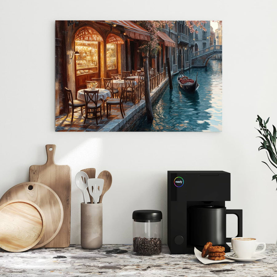 Maße Metall Magnettafel - Kanalcafé in Venedig