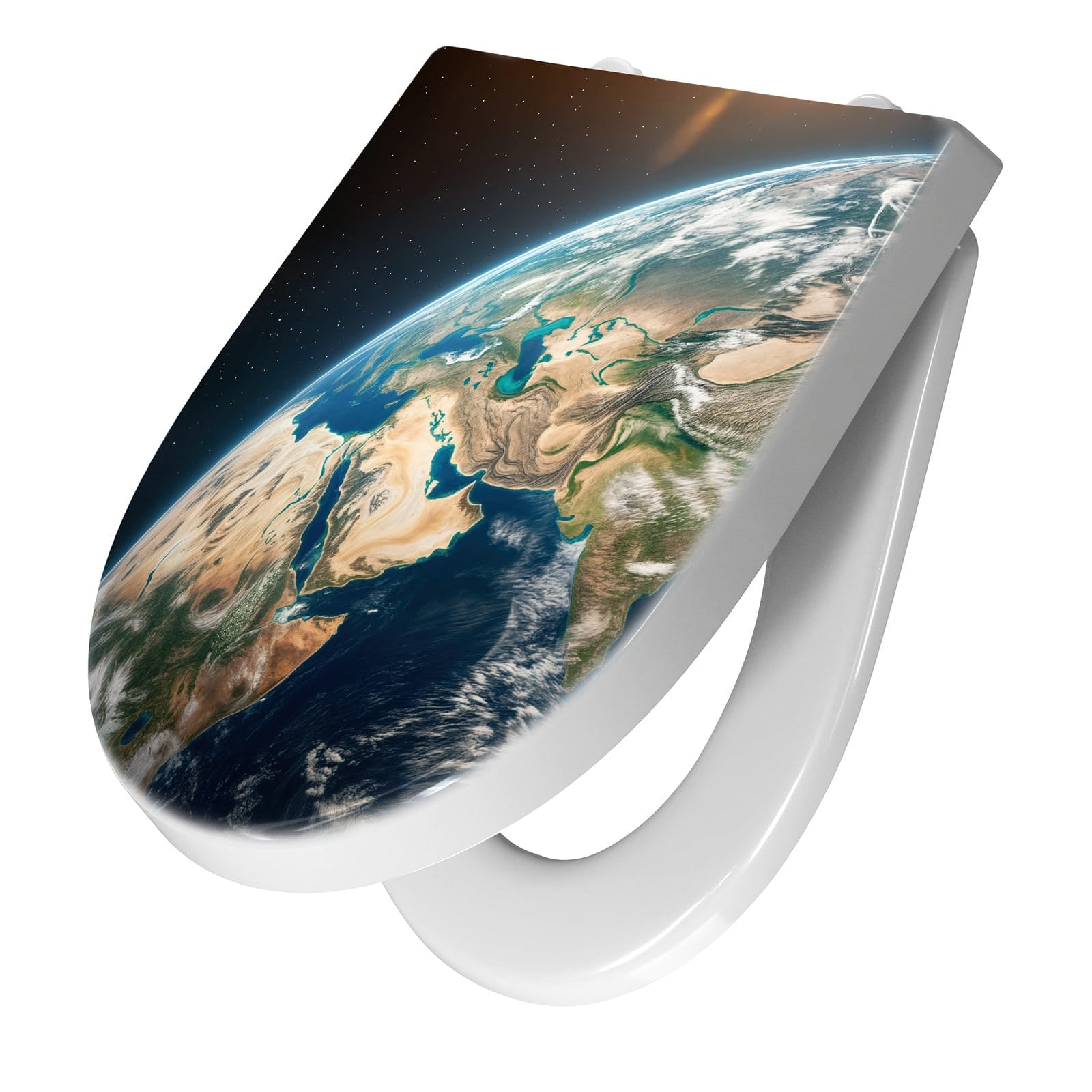 WC-Sitz mit Absenkautomatik Sanfte Erde aus dem All