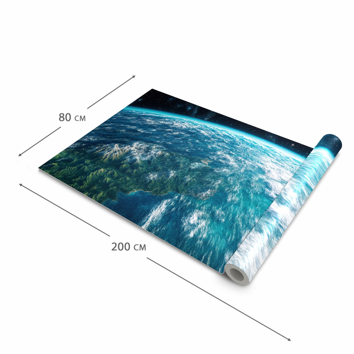 Rutschhemmender Läufer Eingangsbereich mit Motiv Wunderschöne Erde in der Grösse 60x90 cm
