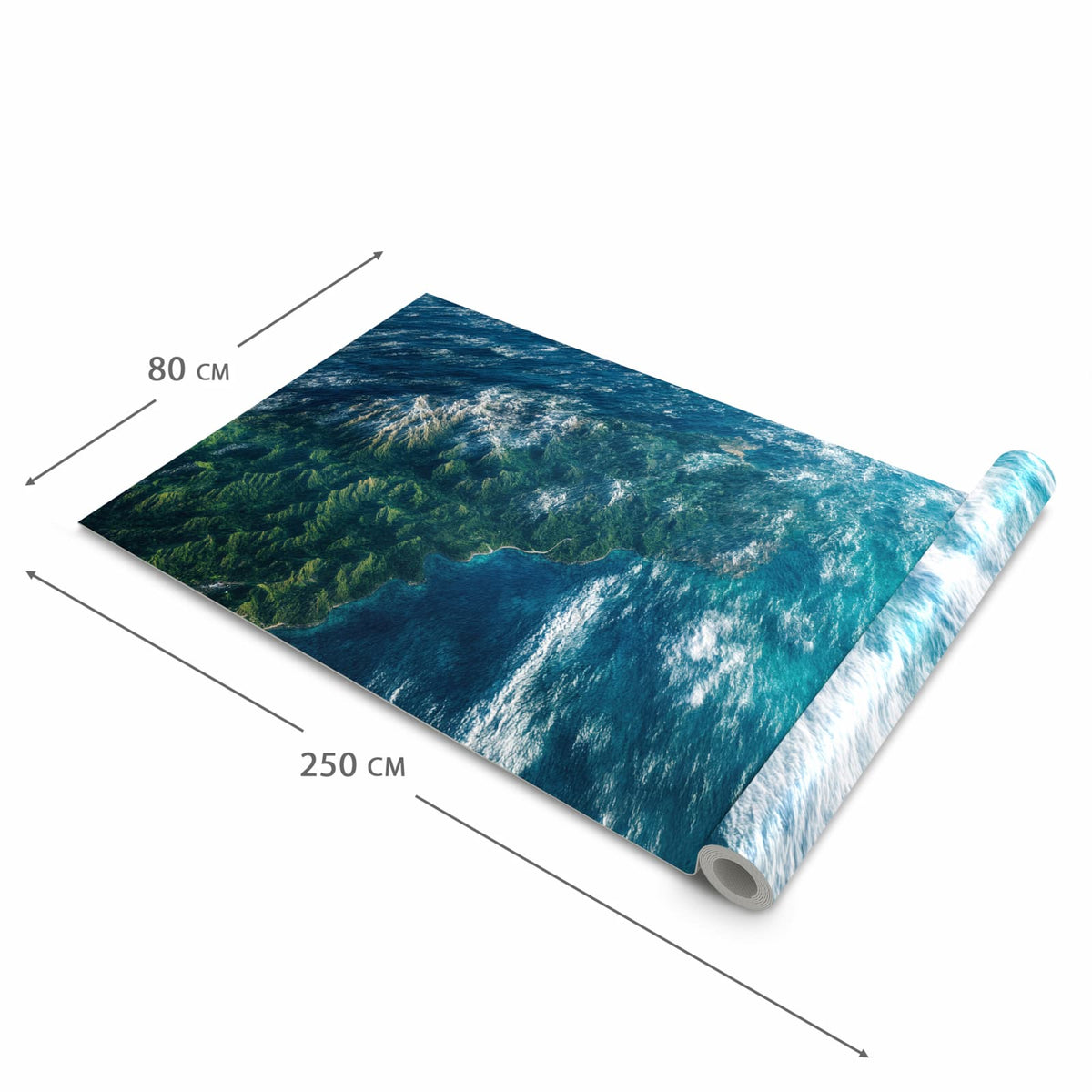 Pflegeleichter rutschfester Läufer mit Motiv Wunderschöne Erde in der Grösse 60x90 cm