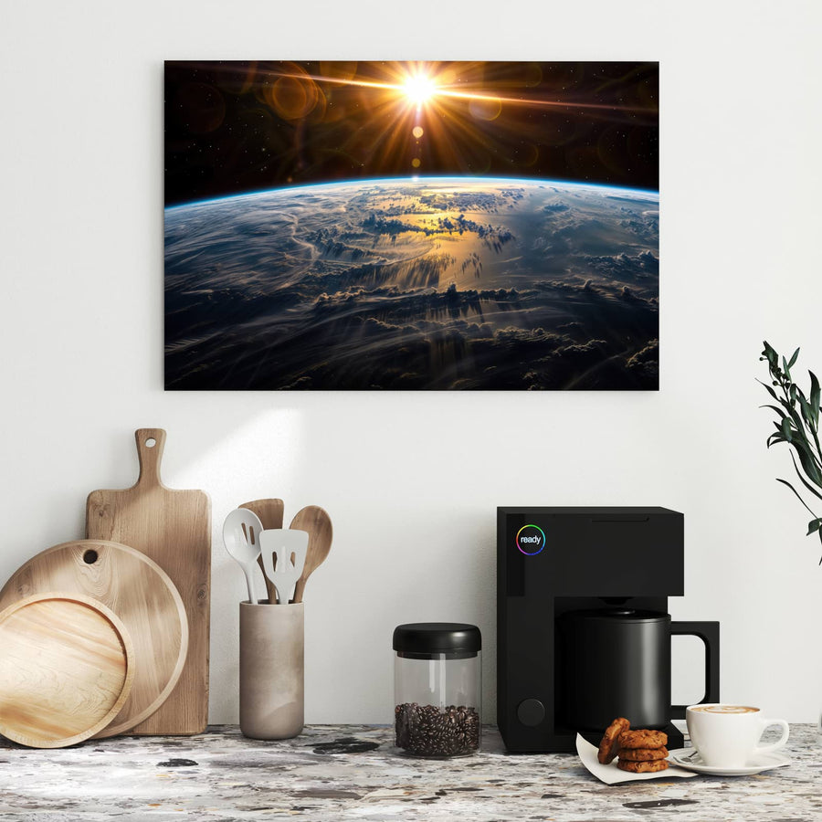 Maße Metall Magnettafel - Goldener Sonnenaufgang