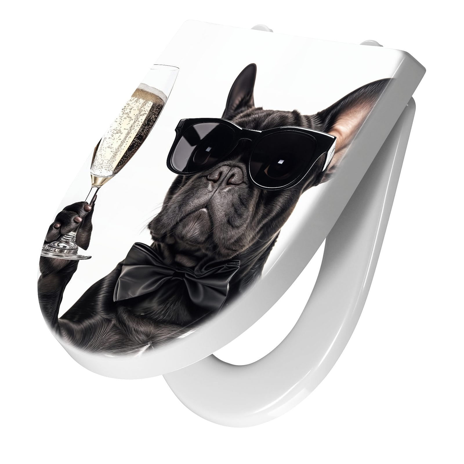 WC-Sitz mit Absenkautomatik Sonnenbrillenhund
