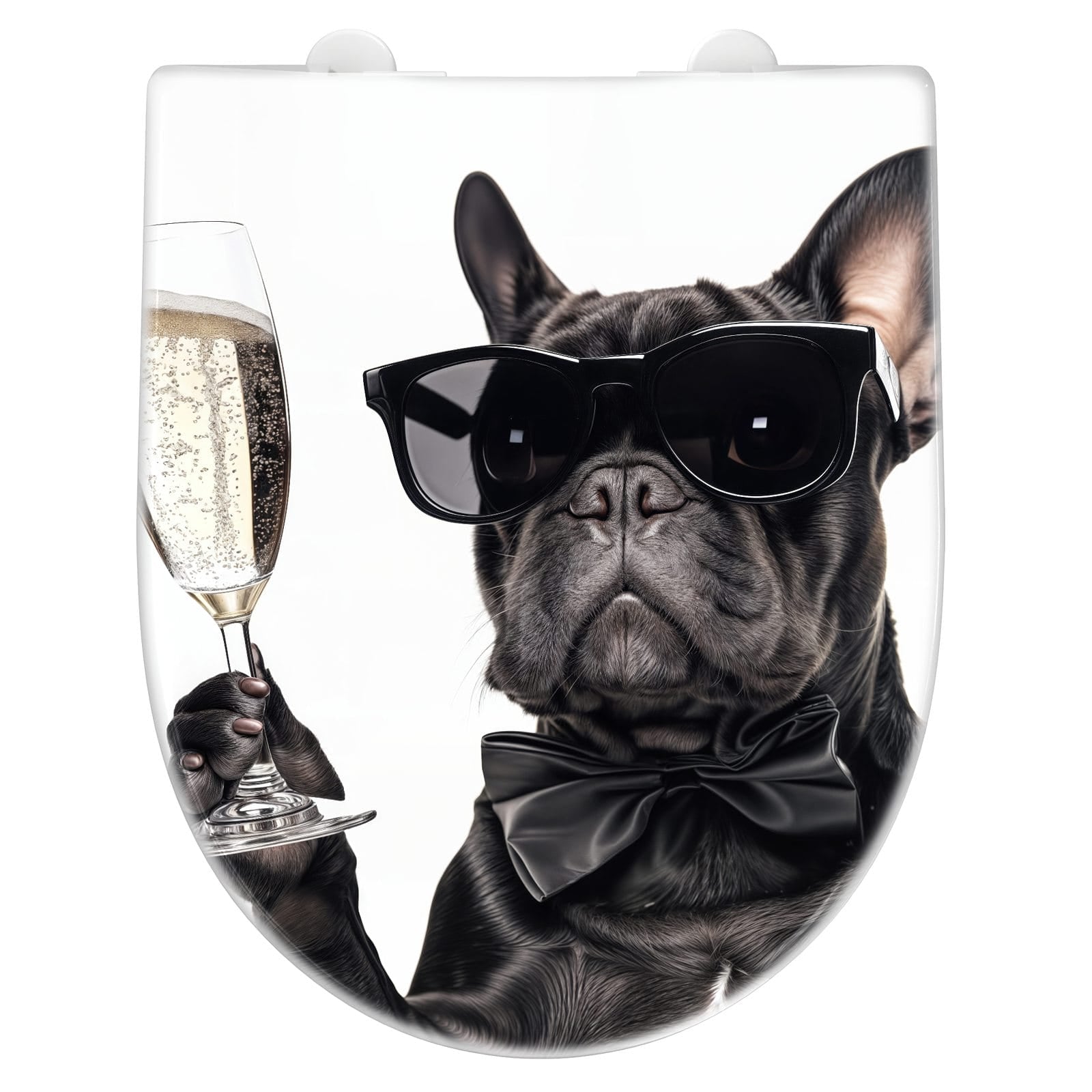 WC-Sitz mit Absenkautomatik Sonnenbrillenhund