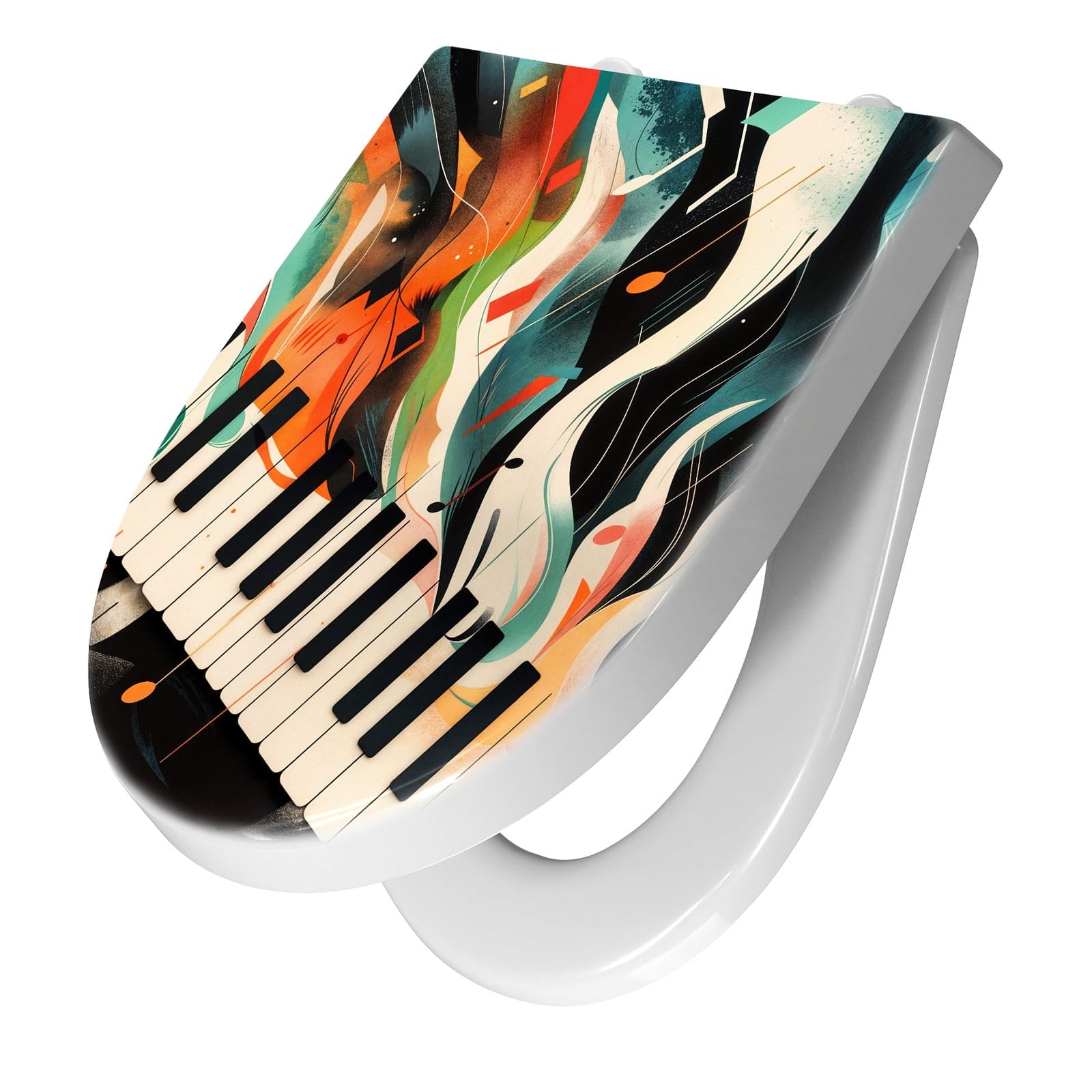 WC-Sitz mit Absenkautomatik Farben Klavier