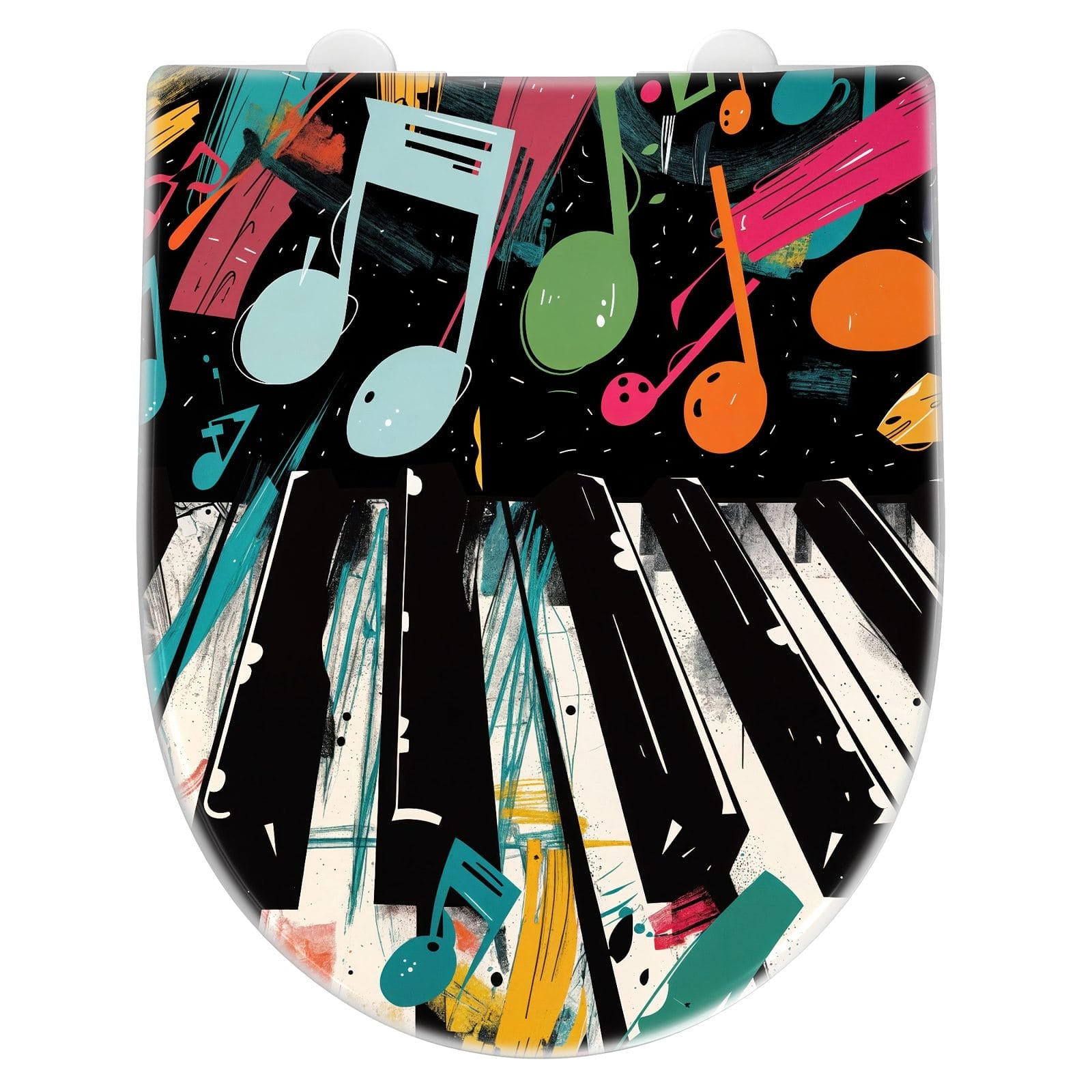 WC-Sitz mit Absenkautomatik Musiknoten Klavier