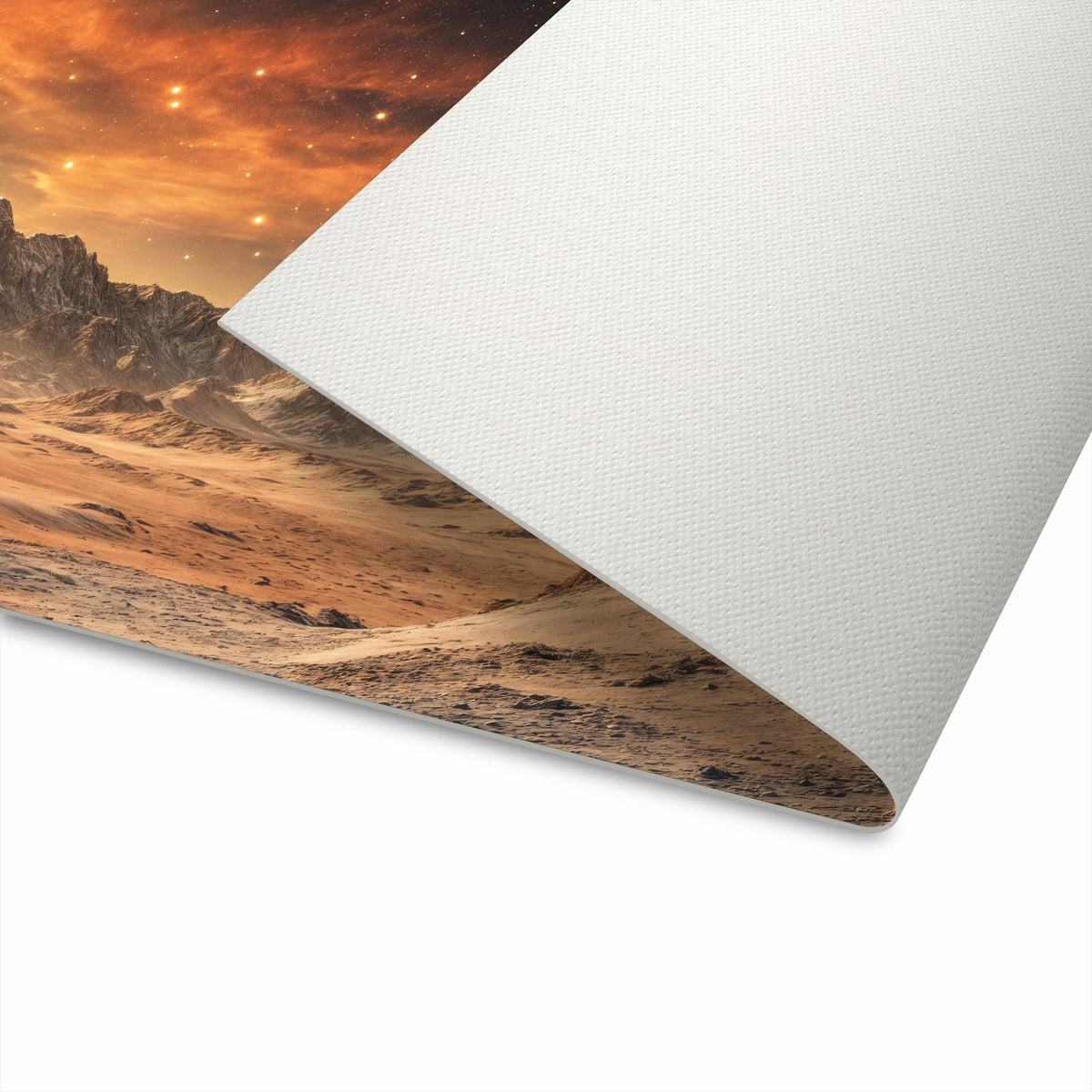 Formstabiler rutschfester Küchenläufer mit Motiv Fremder Planet in Unterseite