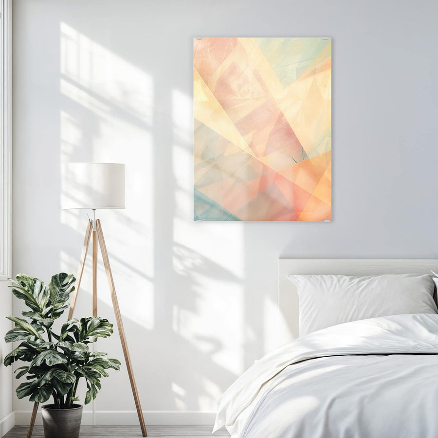 Maße Wandbild - Geometrie in Pastell - Hochformat